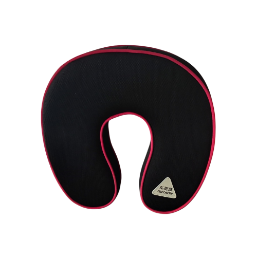 Travel Pillow U Shaped Black & Red